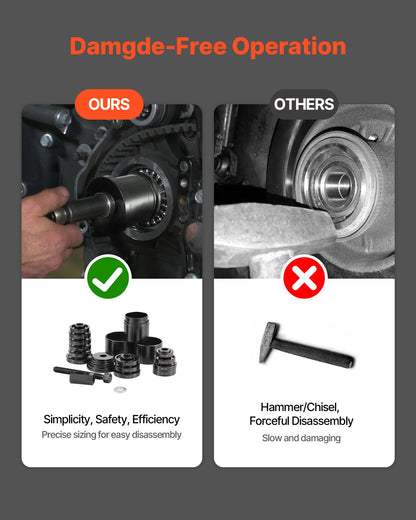 Wheel Bearing Press Kit, 23 PCS FWD Bearing Puller Tools, for Front Wheel Drive Bearing Removal and Installation, Wheel Bearing Tool with Sliding Screw, Bushings, Sleeve Plates, Storage Case