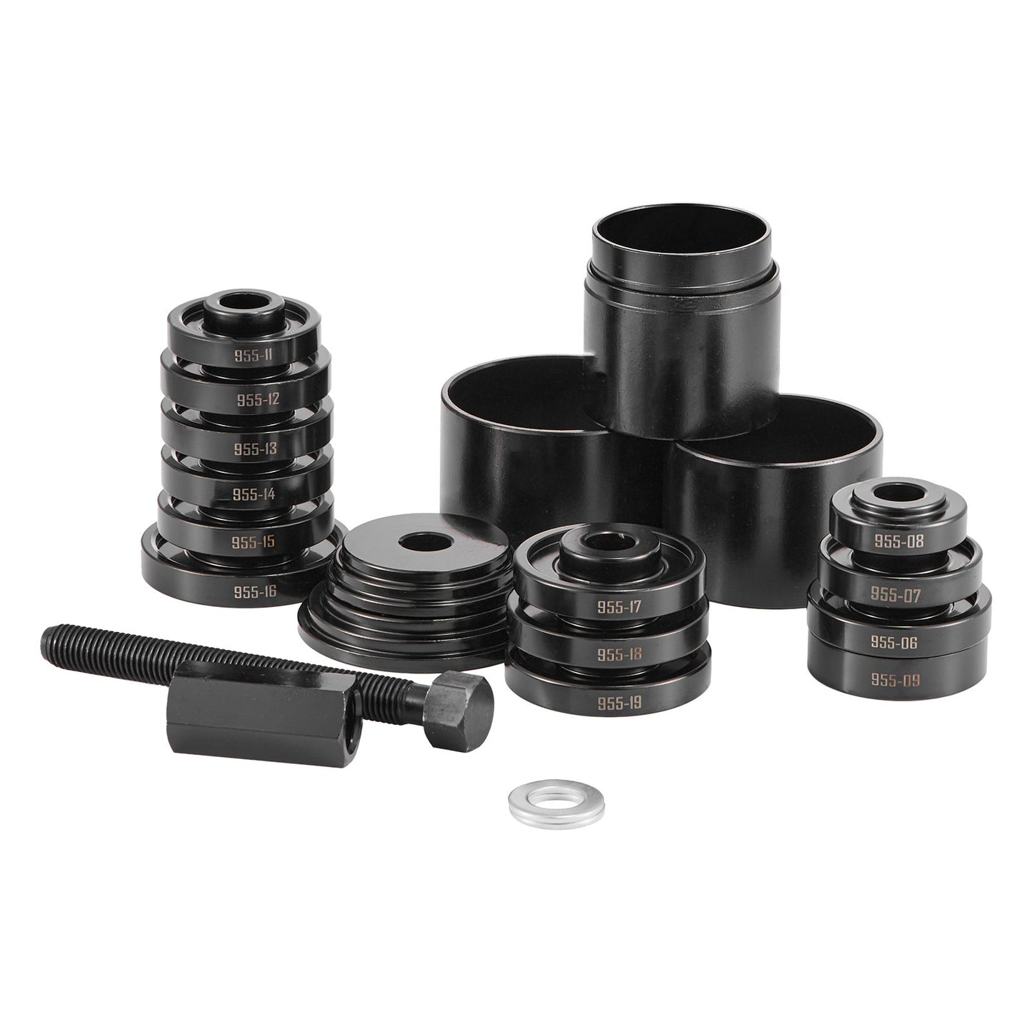 Wheel Bearing Press Kit, 23 PCS FWD Bearing Puller Tools, for Front Wheel Drive Bearing Removal and Installation, Wheel Bearing Tool with Sliding Screw, Bushings, Sleeve Plates, Storage Case