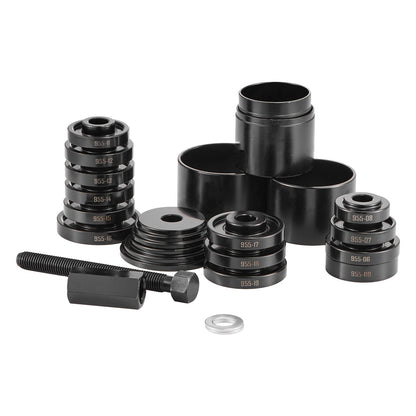 Wheel Bearing Press Kit, 23 PCS FWD Bearing Puller Tools, for Front Wheel Drive Bearing Removal and Installation, Wheel Bearing Tool with Sliding Screw, Bushings, Sleeve Plates, Storage Case