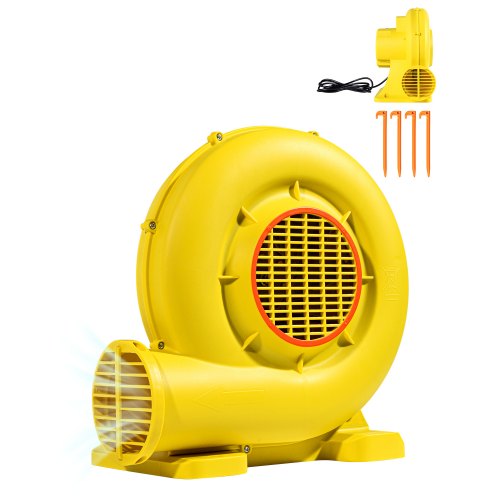 Inflatable Blower, 590W&690W, 1.0 HP Bounce House Blower, Pump Commercial Air Blower for Inflatables, 2750RPM Bouncy Castle Electric Air Blower Fan Perfect for Bounce House, Waterslides, Yellow