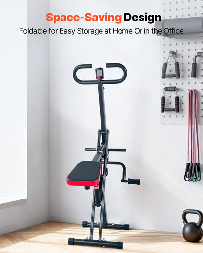 Squat Machine, Deep Squat Rowing Machine for Home, Easy Setup & Foldable Exercise Equipment, Glute Trainer Machine with 12-Gear Adjustable Resistance, Glutes & Leg Home Workout Machine, Black