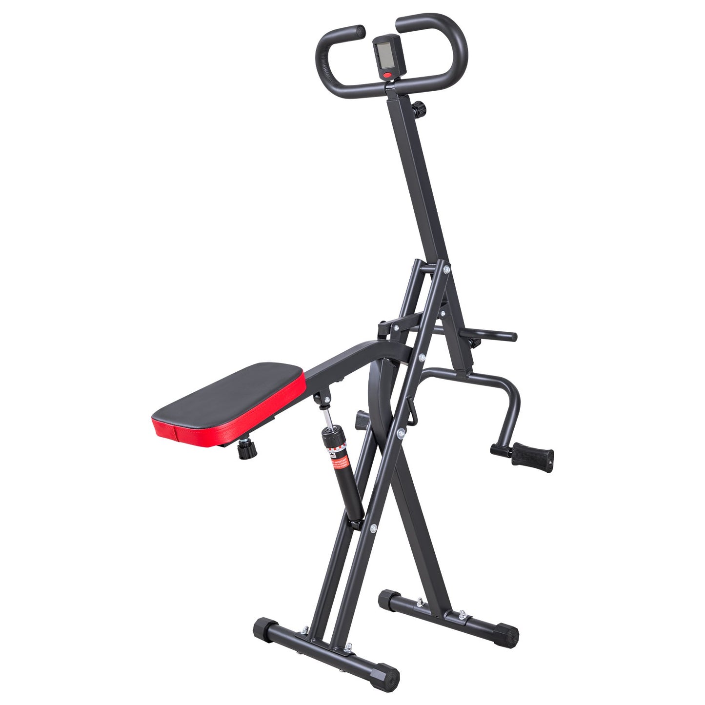 Squat Machine, Deep Squat Rowing Machine for Home, Easy Setup & Foldable Exercise Equipment, Glute Trainer Machine with 12-Gear Adjustable Resistance, Glutes & Leg Home Workout Machine, Black