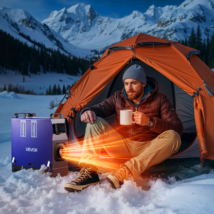 Diesel Heater, 12-24V 8KW, All in One Portable Diesel Air Heater with Remote Control and LCD Screen, Fast Heating Low Noise, 5 L Fuel Tank for Vehicles, Vans, RVs, Campers, and Trucks