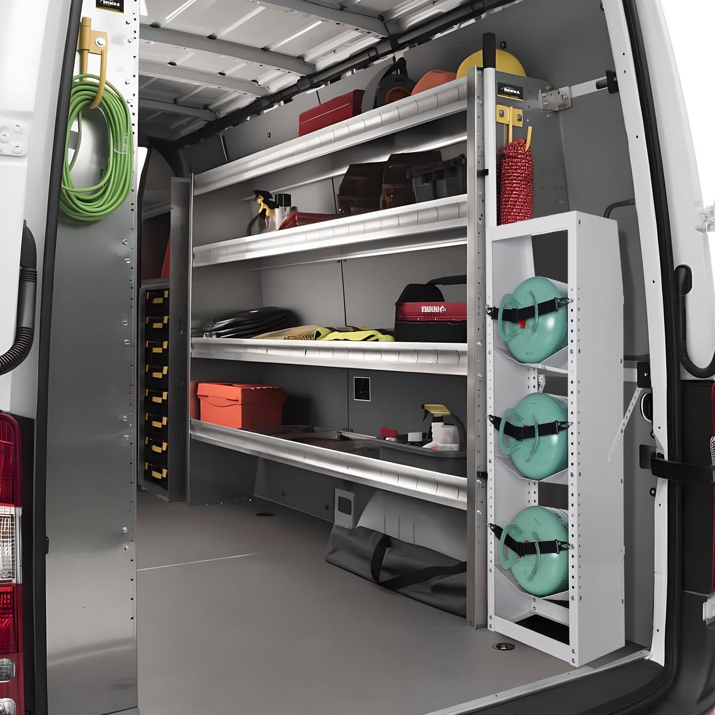 Refrigerant Tank Rack, with 3 x 30-50lb Bottle Tanks, Cylinder Tank Rack 14.64x13.97x46.06 in, Refrigerant Cylinder Rack Gas Cylinder Racks and Holders for Freon, Gases, Oxygen, Nitrogen