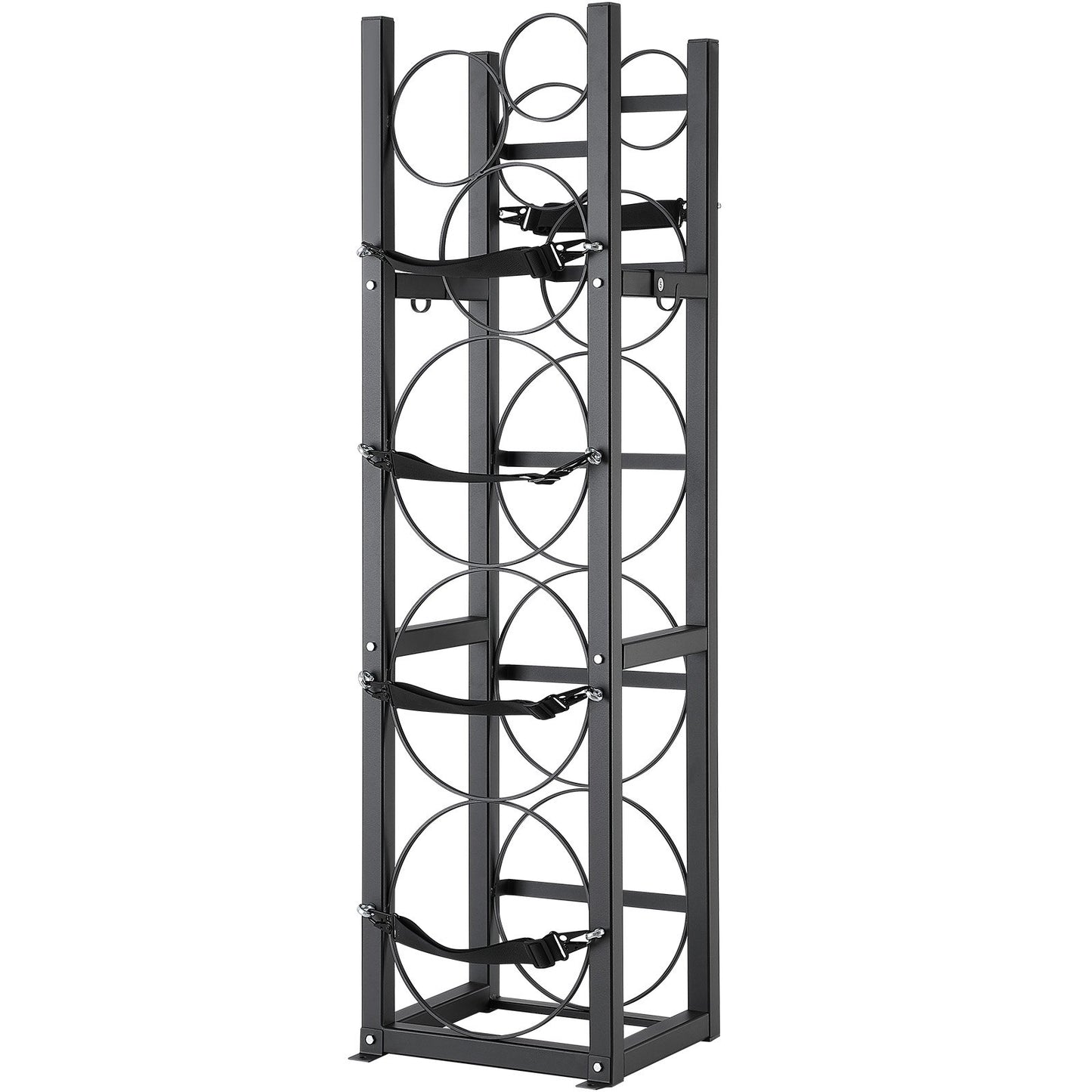 Refrigerant Tank Rack, with 3 x 30lbs and Other 3 Small Bottle Tanks, Cylinder Tank Rack 12.79x12.99x47.12 in, Refrigerant Cylinder Rack and Holders for Freon, Gases, Oxygen, Nitrogen