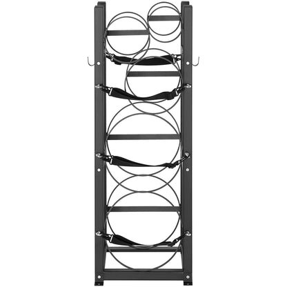 Refrigerant Tank Rack, with 2 x 30lbs and Other 3 Small Bottle Tanks, Cylinder Tank Rack 12.79x12.99x47.12 in, Refrigerant Cylinder Rack and Holders for Freon, Gases, Oxygen, Nitrogen
