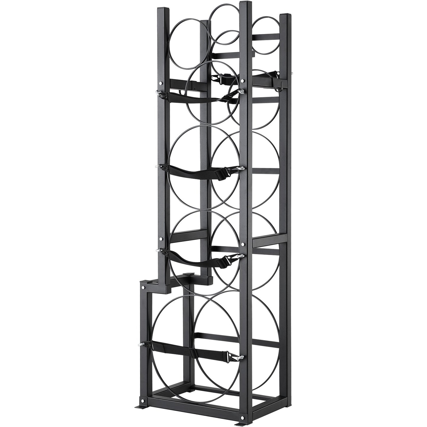 Refrigerant Tank Rack, with 1 x 50lb, 2 x 30lb and Other 3 Small Bottle Tanks, Cylinder Tank Rack 15.55x12.99x49.8 in, Refrigerant Cylinder Rack and Holders for Freon, Gases, Oxygen, Nitrogen