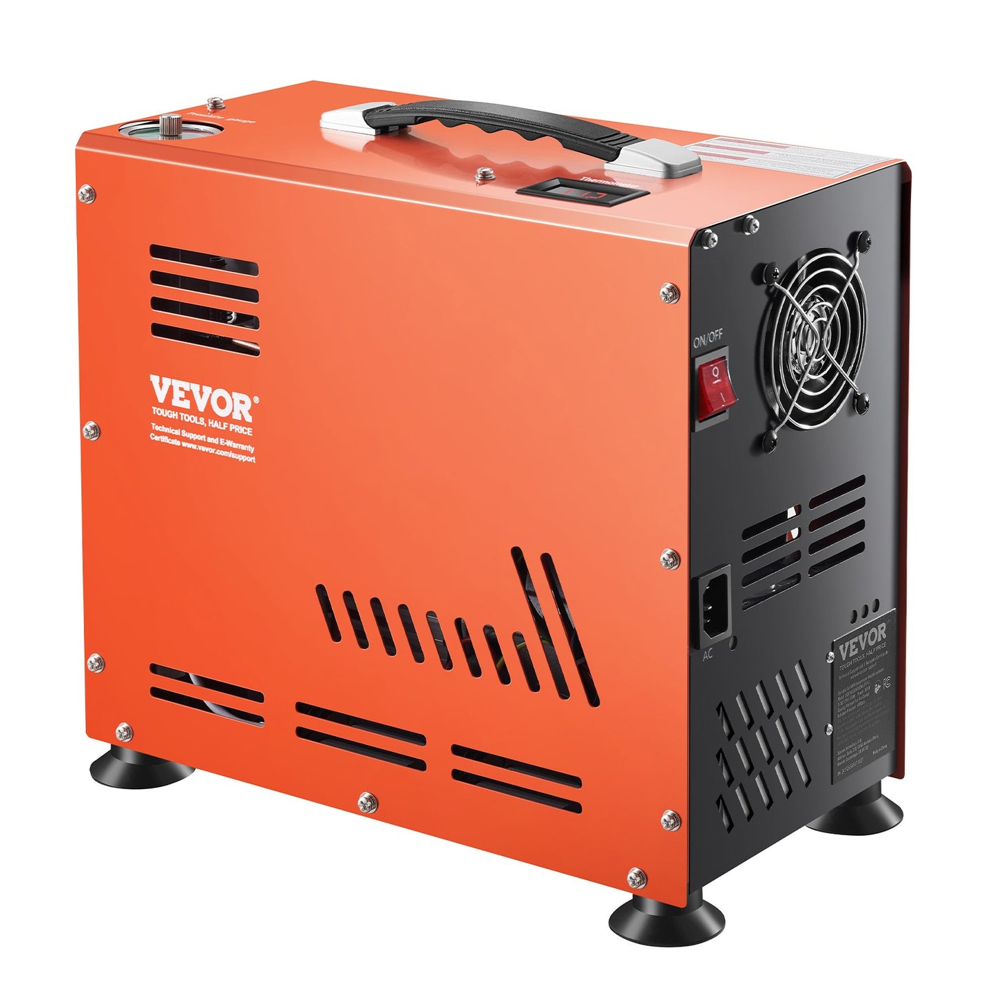 PCP Air Compressor, 800W Dual-Cylinder PCP Airgun Compressor 4500PSI/30Mpa with Built-in Fan Cooling System, Auto-Stop | Oil Free Paintball Tank Compressor for Air Rifle, Scuba Diving Bottle