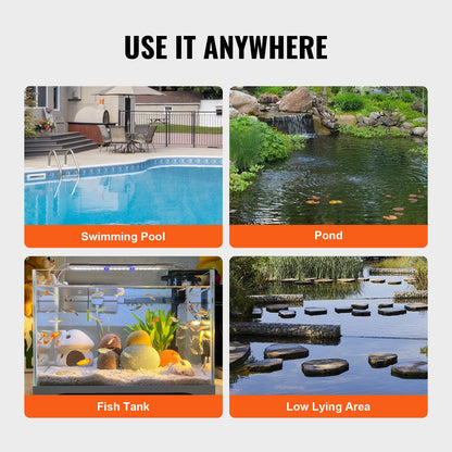 Submersible Utility Pump Sump Pump 700W 4148 GPH/15,700 LPH 33 ft/10 m Head Water Pump