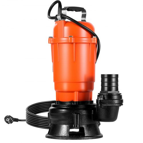 550W Submersible Trash Pump, 18000 L/H, Cast Iron Submersible Sump Sewage Pump with 2 in Discharge, 10M Max Lift, Draining Dirty Clean Water, for Pools, Garden, Pond, Basement, Flooded Areas