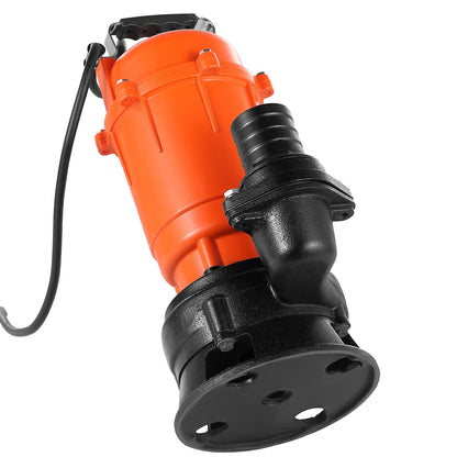 550W Submersible Trash Pump, 18000 L/H, Cast Iron Submersible Sump Sewage Pump with 2 in Discharge, 10M Max Lift, Draining Dirty Clean Water, for Pools, Garden, Pond, Basement, Flooded Areas