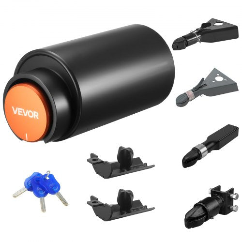 Trailer Lock, Fits 50.6 & 58.6 mm Bulldog Trailer Couplers, Heavy Duty Hitch Lock with 3 Keys Secures Security Chains, Corrision-resistant, Anti-Theft RV Trailer Locks for RV, Trailer, Boat