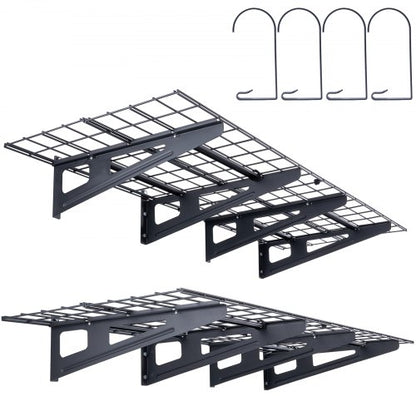 Garage Storage Shelving, 2 Pack, 6 x 2 ft Heavy Duty Garage Shelves Wall Mounted, 1000 lbs Load Capacity(Total) Garage Storage Rack Floating Shelves, Suitable for Shop, Shed, Garage Storage
