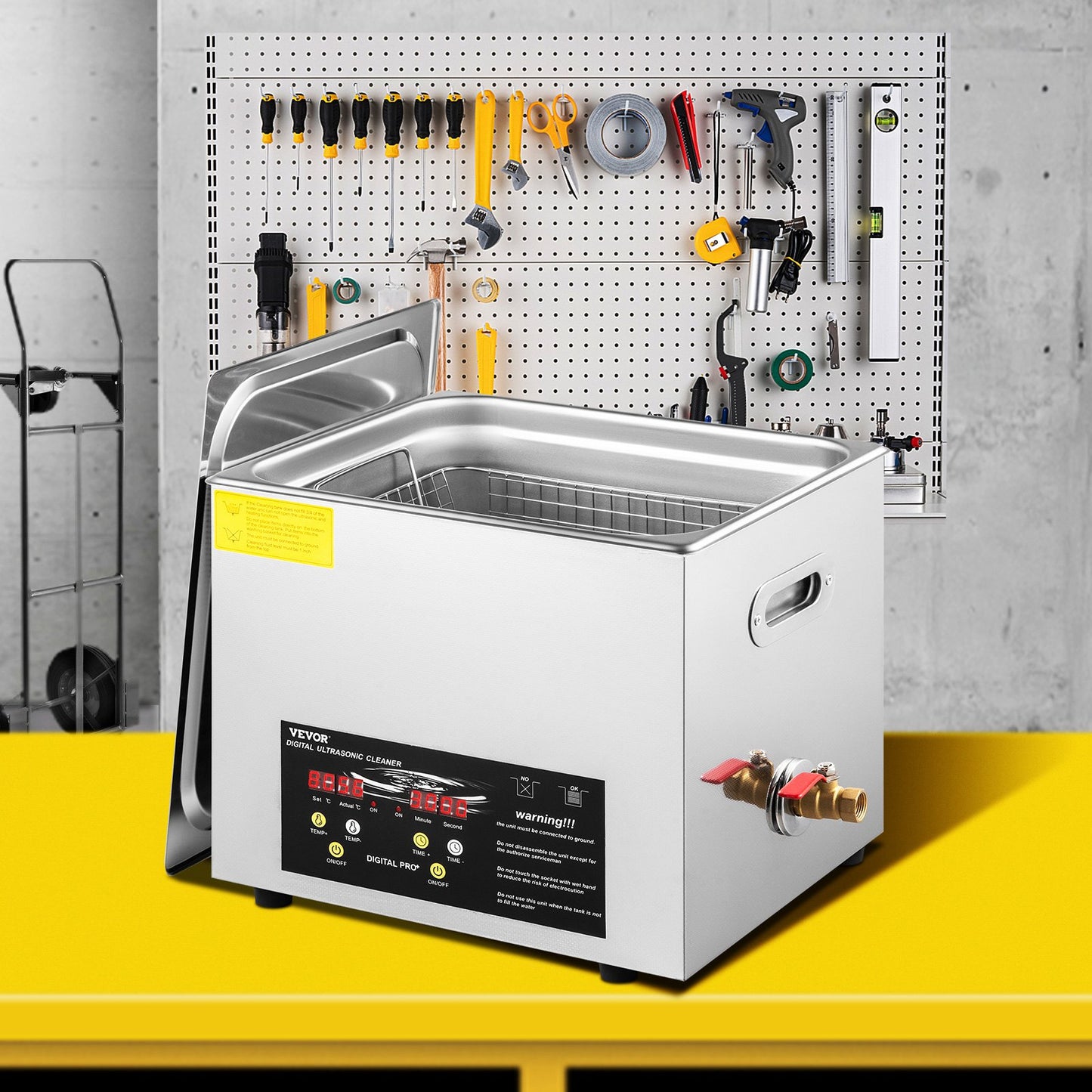 10L Upgraded Ultrasonic Cleaner (400W Heater,240W Ultrasonic) Professional Digital Lab Ultrasonic Cleaner with Heater Timer for Parts Instruments Cleaning