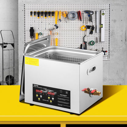 10L Upgraded Ultrasonic Cleaner (400W Heater,240W Ultrasonic) Professional Digital Lab Ultrasonic Cleaner with Heater Timer for Parts Instruments Cleaning