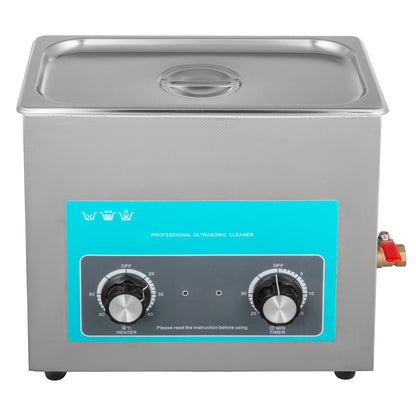 6.5L Ultrasonic Cleaner Jewelry Cleaner with Heater Timer for Jewelry Cleaning Knob Control Eyeglass Rings Dentures Music Instruments