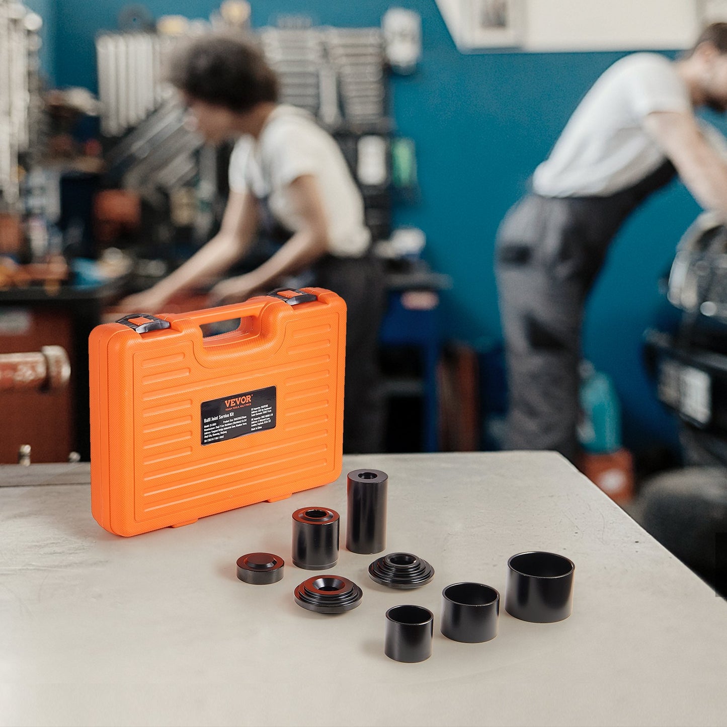 Ball Joint Press Kit, 10 pcsTool Kit, C-press Ball joint Remove and Install Tools, for Most 2WD and 4WD Cars, Heavy Duty Ball Joint Repair Kit for Automotive Repairing