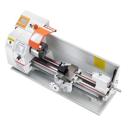 Metal Lathe Machine, 220 x 450 mm(8.7 x 18 in), Precision Bench Power Metal Lathe, Automatic Feed, 0-2500 RPM Variable Speed, 1250W Brushless Motor, for Processing Precision Parts Soft Metals Wood Plastics