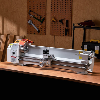 Metal Lathe Machine, 220 x 1000 mm(8.7 x 39 in), Precision Bench Power Metal Lathe, Automatic Feed, 0-2500 RPM Variable Speed, 1250W Brushless Motor, for Processing Precision Parts Soft Metals Wood Plastics