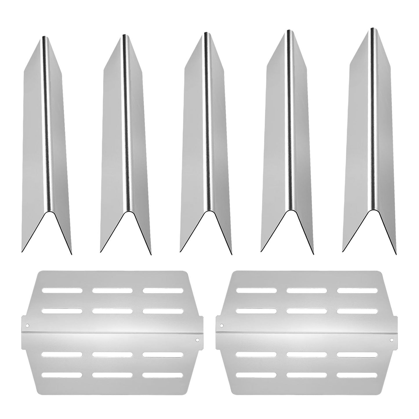 Flavorizer Bars and Heat Deflectors, 44cm Grill Replacement Part, for Weber Genesis 300 Series Grills, Including E310 E320 E330 S310 S320 S330, Stainless Steel Thicker Heat Plate, 7 Pack