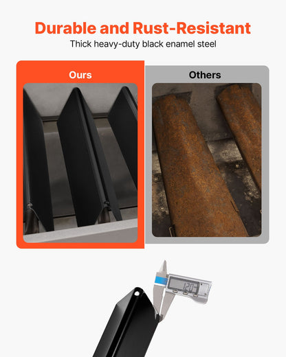 Flavorizer Bars, 39cm Grill Replacement Part, for Weber Spirit I & II 300 Series Grills, Including Spirit E-310, ll S-310, ll E-320, Porcelain-enameled Steel Thicker Heat Plate, 5 Pack