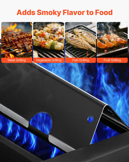 Flavorizer Bars and Heat Deflectors, 44cm Grill Replacement Part, for Weber Genesis ll 310 315 335 340, E/S 325s, ES/SX 325s, E/S 335, EX/SX/EPX-335 Grills, Porcelain-enameled Steel, 8 Pack