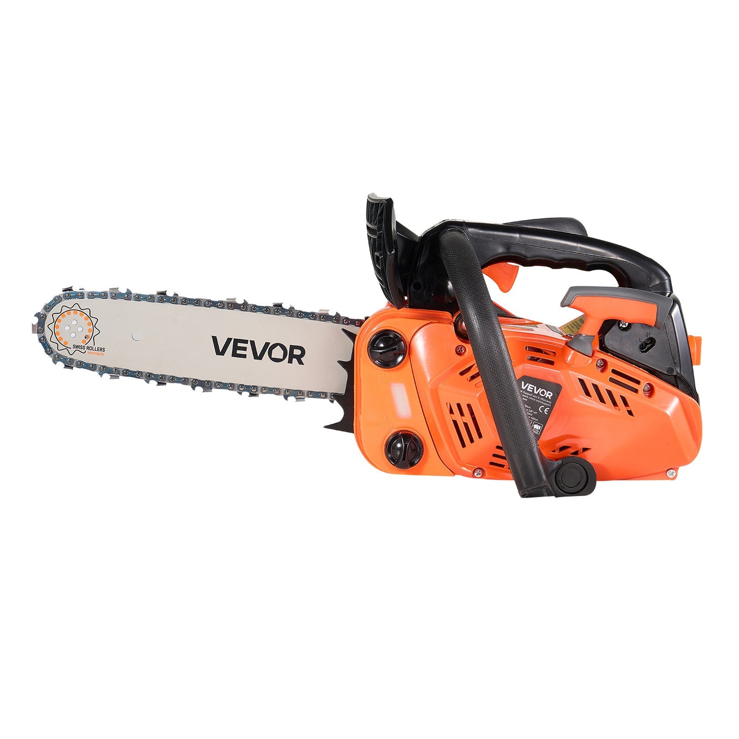 25 cc Gas Chainsaw, 12 inch Gas Powered Chainsaw, 1.02 HP Power Chain Saw with Non-Slip Handle, Gas-Powered Chainsaws with Dual Fuel Tanks, For Wood Cutting, Tree Trimming, and Land Clearing