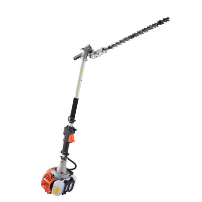 15.7-inch 26CC 2 Cycle Gas Hedge Trimmer, Gas Powered Pole Hedge Trimmer with Dual Sided Dual Action Blade, 270° Adjustable Trimmer Head, Suitable for Trimming Shrubs, Bushes