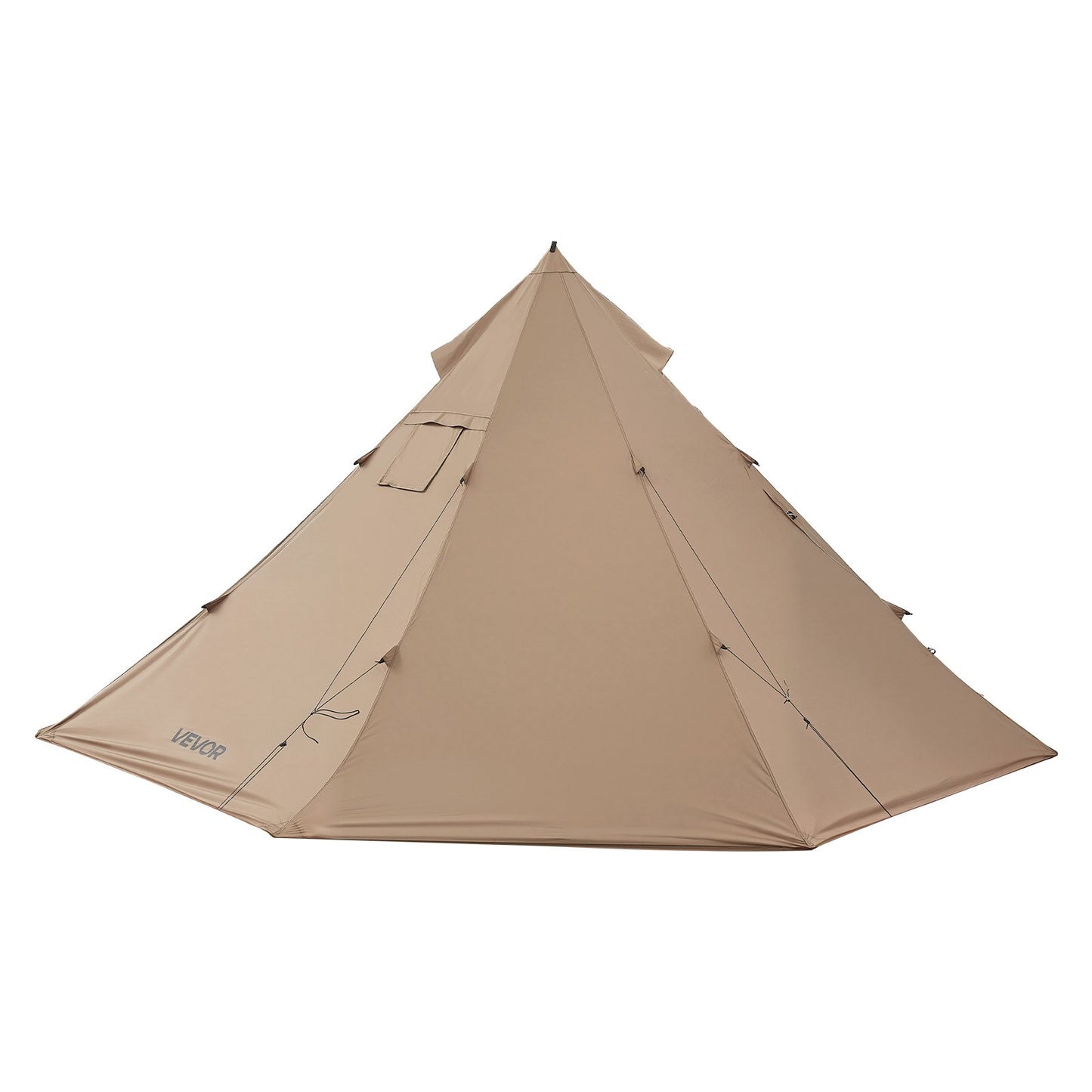 Beheizbares Zelt für 4 Personen, Camping-Tipi-Zelt mit Ofenrohranschluss und Innenzelt, tragbares Winterzelt mit Schneefang, einfacher Aufbau, wasserdichtes 4-Jahreszeiten-Zelt zum Angeln und Wandern