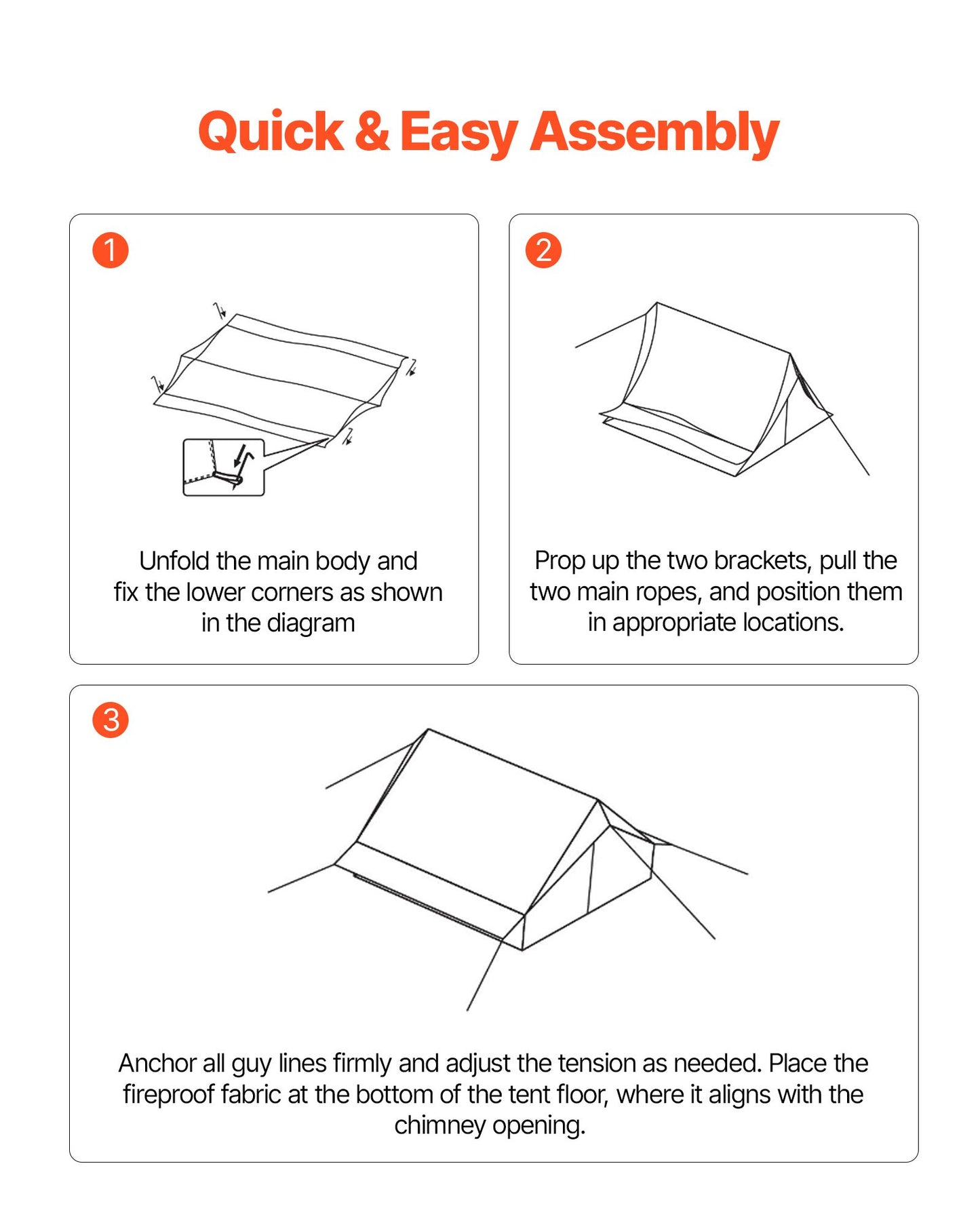 Beheizbares Campingzelt, 2-Personen-Kabinenzelt mit Ofenrohranschluss und Gestänge, wasserdichtes Winterzelt mit feuerfester Bodenmatte, tragbares 4-Jahreszeiten-Zelt zum Wandern, Angeln, Jagen und Trekking