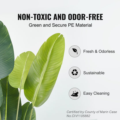 Artificial Birds Of Paradise Tree, 1.5mTall Faux Plant, PE Material & Anti-Tip Tilt Protection Low-Maintenance Plant, Lifelike Green Fake Tree for Home Office Warehouse Decor Indoor Outdoor