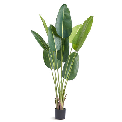 Artificial Birds Of Paradise Tree, 1.5mTall Faux Plant, PE Material & Anti-Tip Tilt Protection Low-Maintenance Plant, Lifelike Green Fake Tree for Home Office Warehouse Decor Indoor Outdoor