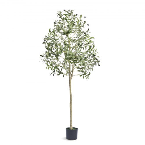 Artificial Olive Tree, 1.5 m Tall Faux Plant, Secure PE Material & Anti-Tip Tilt Protection Low-Maintenance Plant, Lifelike Green Fake Potted Tree for Home Office Warehouse Decor Indoor Outdoor