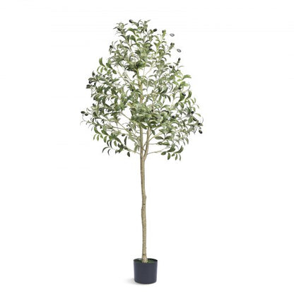 Artificial Olive Tree, 1.5 m Tall Faux Plant, Secure PE Material & Anti-Tip Tilt Protection Low-Maintenance Plant, Lifelike Green Fake Potted Tree for Home Office Warehouse Decor Indoor Outdoor