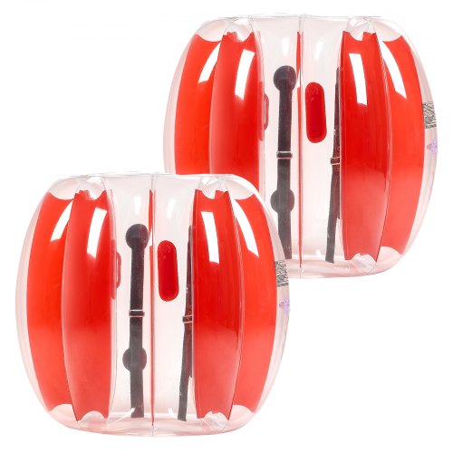 Inflatable Bumper Balls 2-Pack, 3FT/0.9M Body Sumo Zorb Ball, Durable Thick PVC Human Hamster Bubble Knocker for Outdoor Sports Team Gaming Play, Bopper Toy for Playground Yard Park, Red Stripes