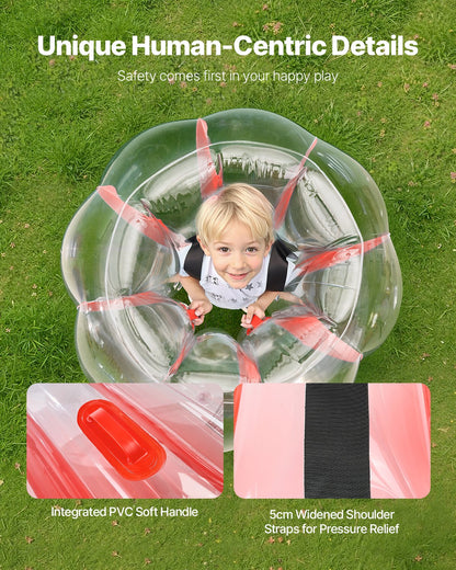 Inflatable Bumper Balls 2-Pack, 3FT/0.9M Body Sumo Zorb Ball, Durable Thick PVC Human Hamster Bubble Knocker for Outdoor Sports Team Gaming Play, Bopper Toy for Playground Yard Park, Red Stripes