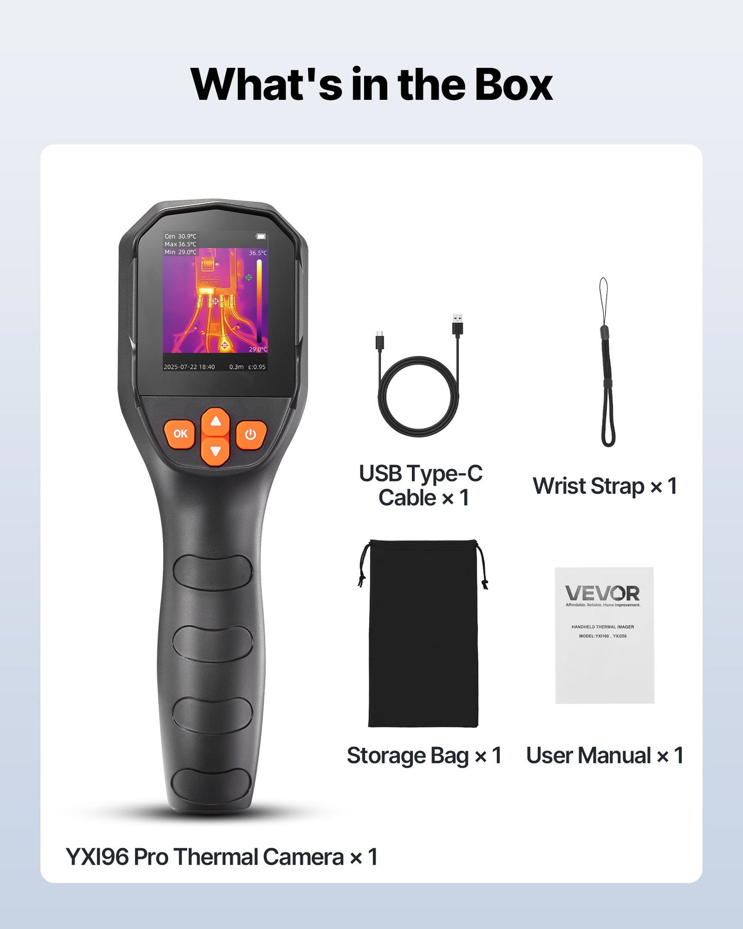 Thermal Camera, TISR Super Resolution 240x180, Thermal Imaging Camera with 2MP Visual Camera, 96x96 IR Resolution, 25HZ Refresh Rate, -4°F to 1022°F, 4 Image Modes & 6 Color Palettes