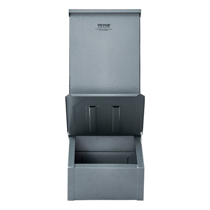 Hog Feeder, 2.2 Bushel Capacity, Single Door Pig Feeder, Heavy Duty Steel Piglets Feeder, Multipurpose Trough Creep Feeder, Outdoor Livestock Feeder Farm Accessory for Feeding up to 5 Hogs