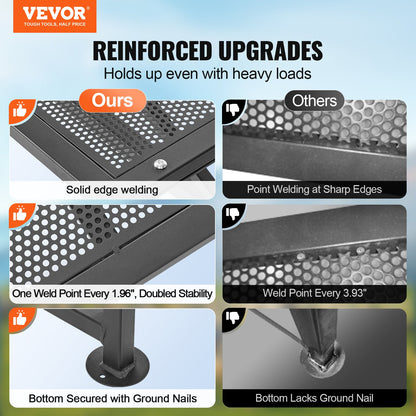 Goat & Sheep Stand, 51x23 inch Livestock Stand, Metal Livestock Milking and Shearing Stand 21" to 33" Adjustable Height, with Headpiece and Nose Loop, 500lbs Loading Weight, Black