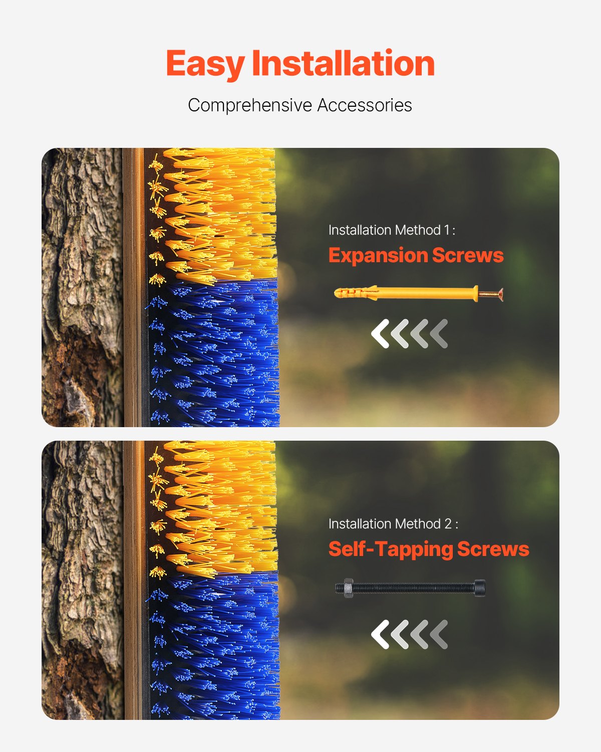 Livestock Scratching Brush, 6 Pcs Horse Brush with 12 Screws, 20 x 7.5 in Cow Scratcher, for Back Itch Relief & Keep Cleaning, Grooming & Scratching Post Brush for Horse, Pig, Cattle Supplies