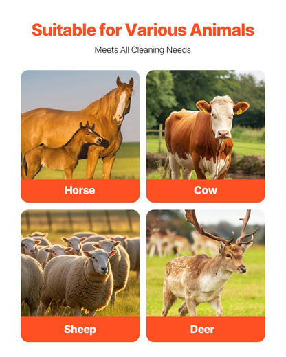 Livestock Scratching Brush, 2 Pcs Horse Brush with 4 Screws, 17.1 x 7.5 in Cow Scratcher, for Back Itch Relief & Keep Cleaning, Grooming & Scratching Post Brush for Horse, Pig, Cattle Supplies