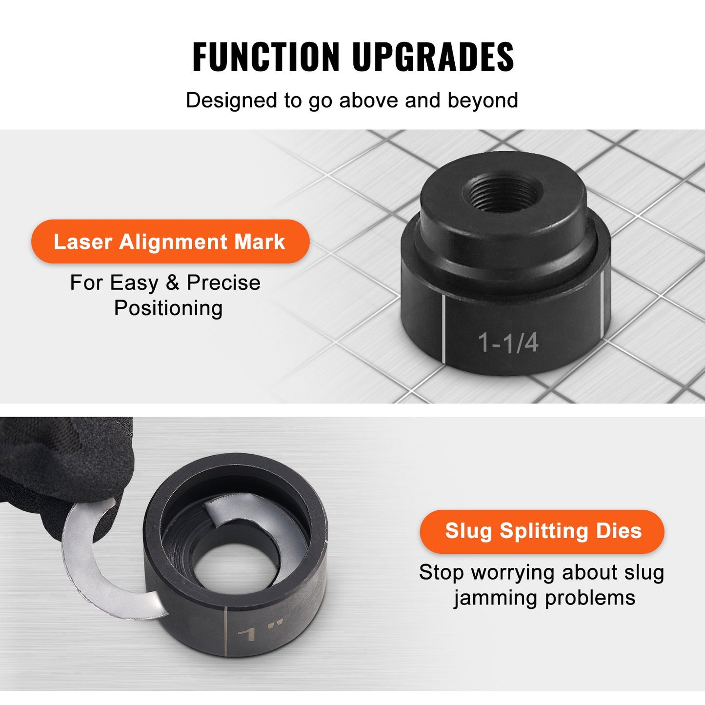 15 Ton Hydraulic Knockout Punch Driver Kit Hole Tool 12.7mm-101.6mm with 10 Dies