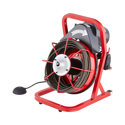 Drain Cleaner Machine Drain Auger 2286 cm x 9.5 mm Manual Feed & 4 Cutters