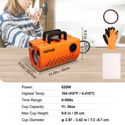 Mug Heat Press Tumbler Heat Press Machine Sublimation Blanks 11-15oz 30oz