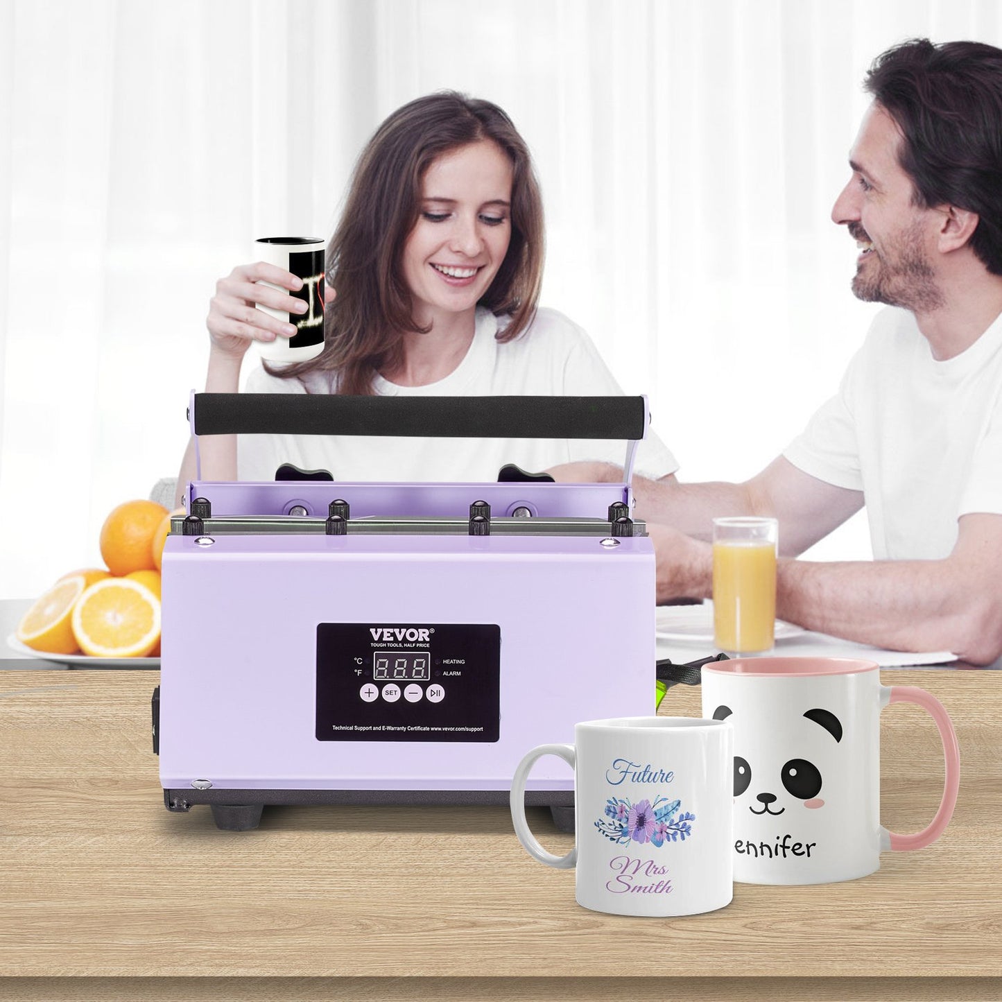 Tumbler Heat Press Machine 311.8-850.5 g Mug Press Sublimation Tumblers Purple