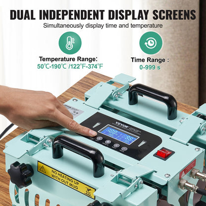 Tumbler Heat Press Machine 2 Station Heaters 311.8-850.5 g Mug Press Sublimation