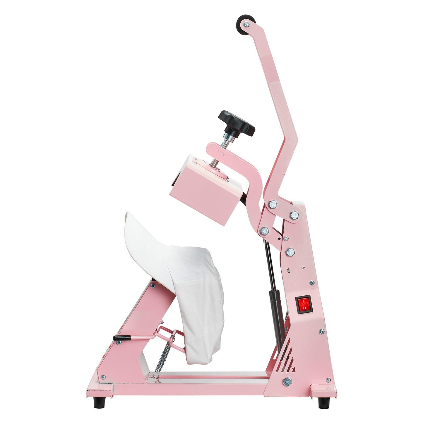 Hat Heat Press Machine, with 2pcs Interchangeable Platens, Precise Temperature and Time Control, Hat Press for HTV Iron On and Sublimation Projects, for Caps, Headbands, Cuffs, Face Masks, Pink