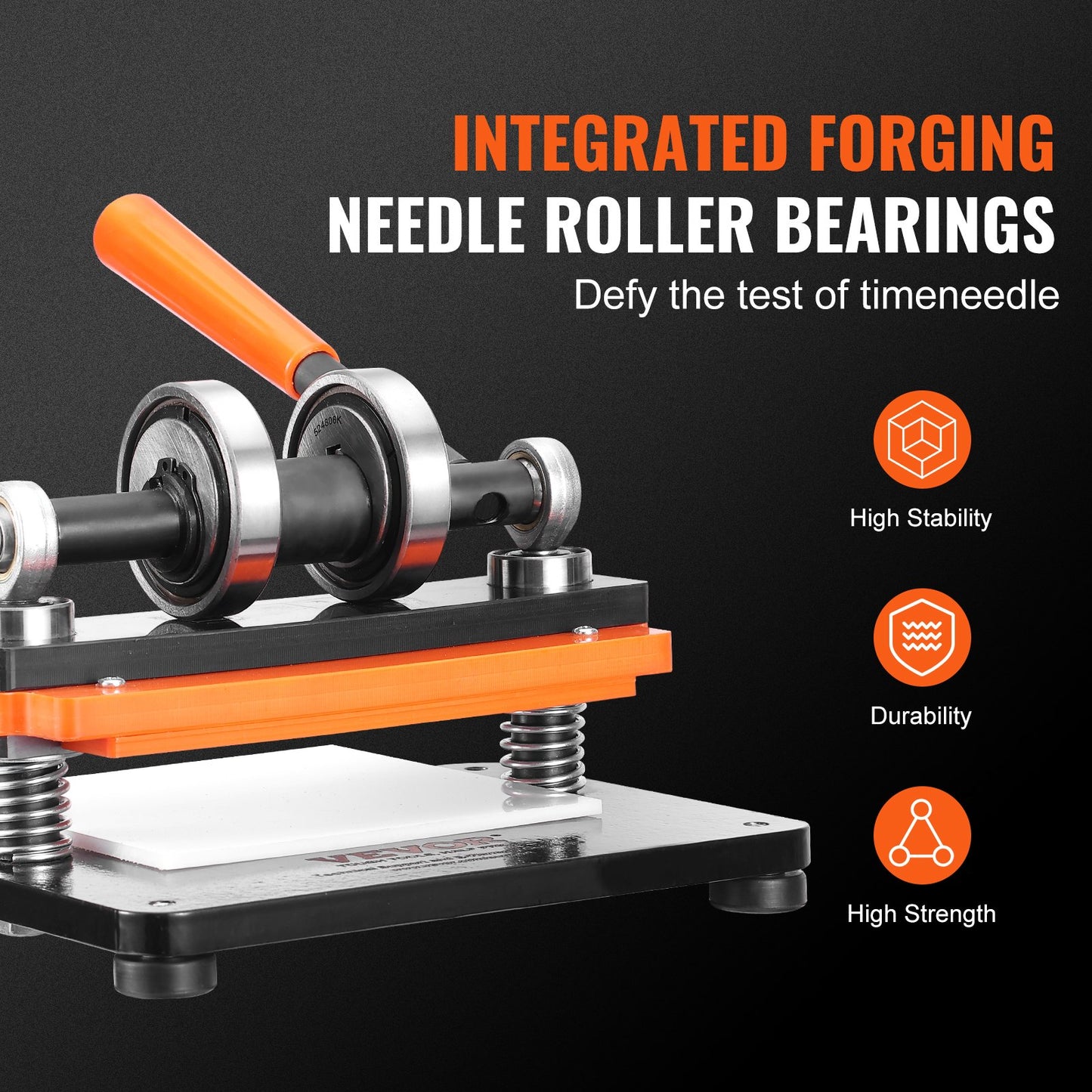 Leather Cutting Machine, 18 x 10 cm Embossing Plate Manual Die Cutter, 1.2 cm Pressure Stroke Leather Embossing Machine, Dual Guide Shafts Die Cut Machine for Various of Materials