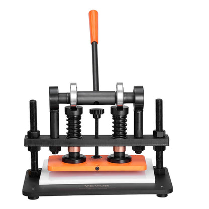 Leather Cutting Machine, 25.9 x 12 cm Embossing Plate Manual Die Cutter, 1.2 cm Pressure Stroke Leather Embossing Machine, Dual Guide Shafts Die Cut Machine for Various of Materials