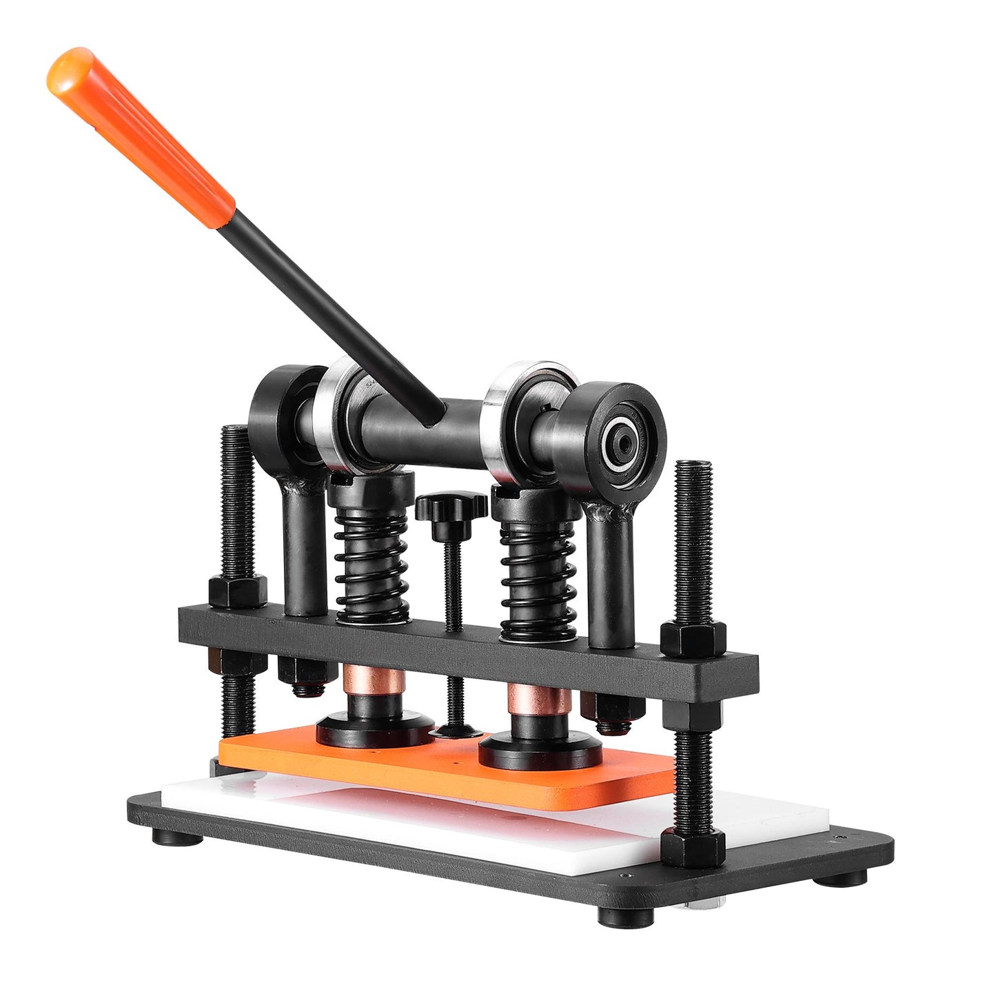 Leather Cutting Machine, 25.9 x 12 cm Embossing Plate Manual Die Cutter, 1.2 cm Pressure Stroke Leather Embossing Machine, Dual Guide Shafts Die Cut Machine for Various of Materials